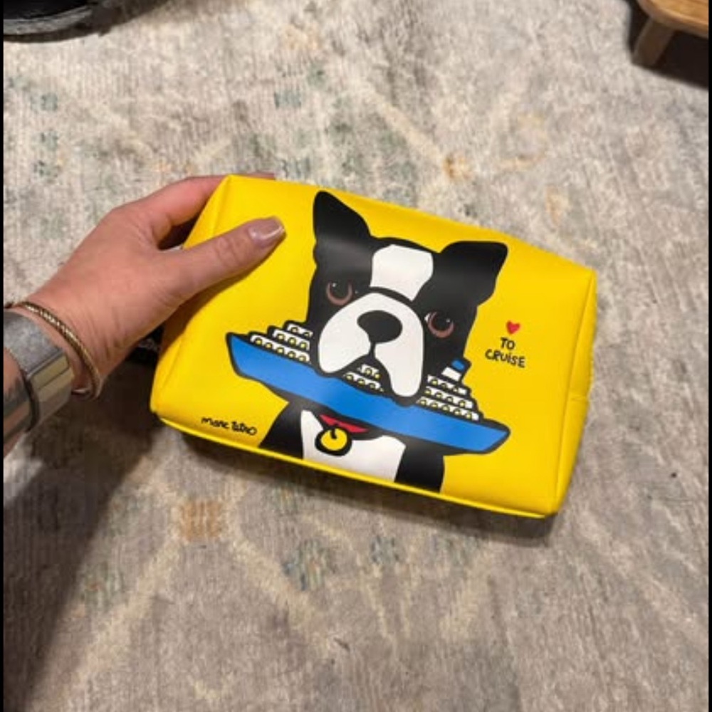 Marc Tetro - Boston Terrier, To Cruise Cosmetic Bag (BNWT)